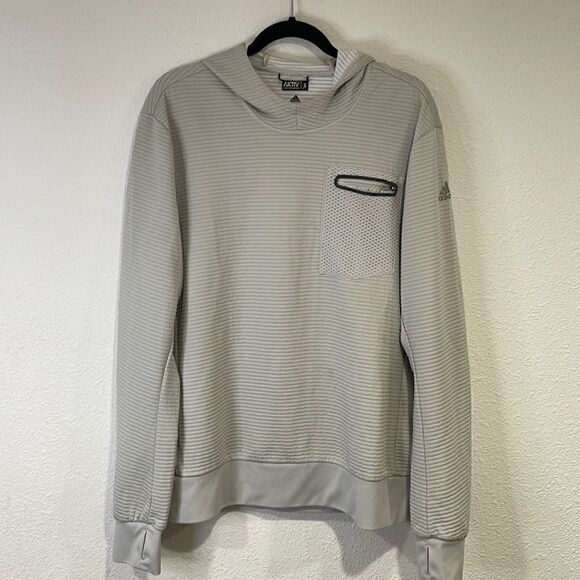 Adidas Aktiv grey hoodie/ running jacket size XL - Picture 4 of 14